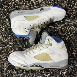 Air Jordan 5 Retro White Stealth 440888-140 (2020) Size 7Y Preowned No Box